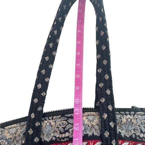 VERA BRADLEY Quilted Tote – Black/Red Floral – Lightweight, Washable, Boho Gift - Picture 10 of 10